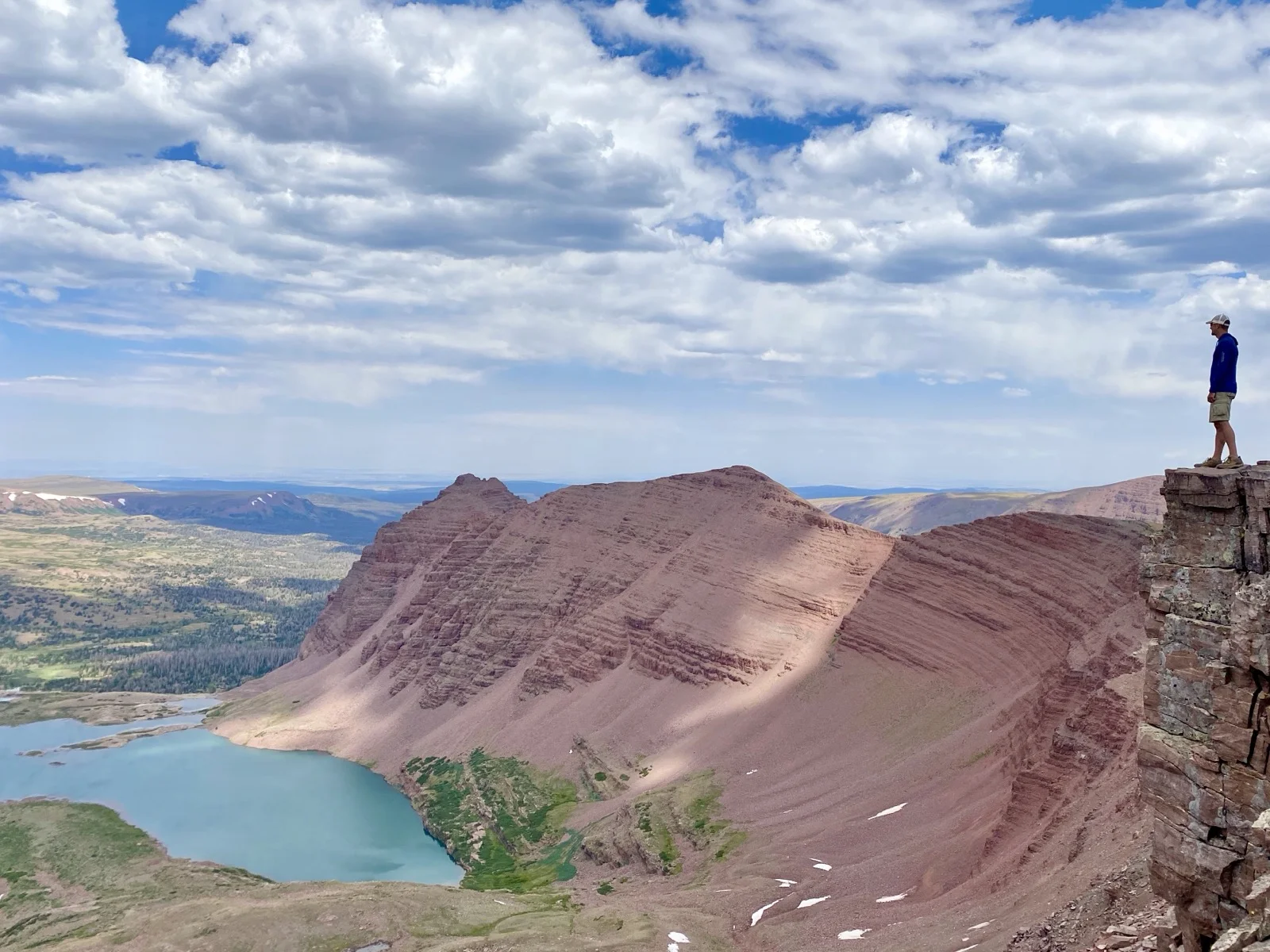 Chris hiking in the High Uinta Wilderness backcountry, near Wilson Peak