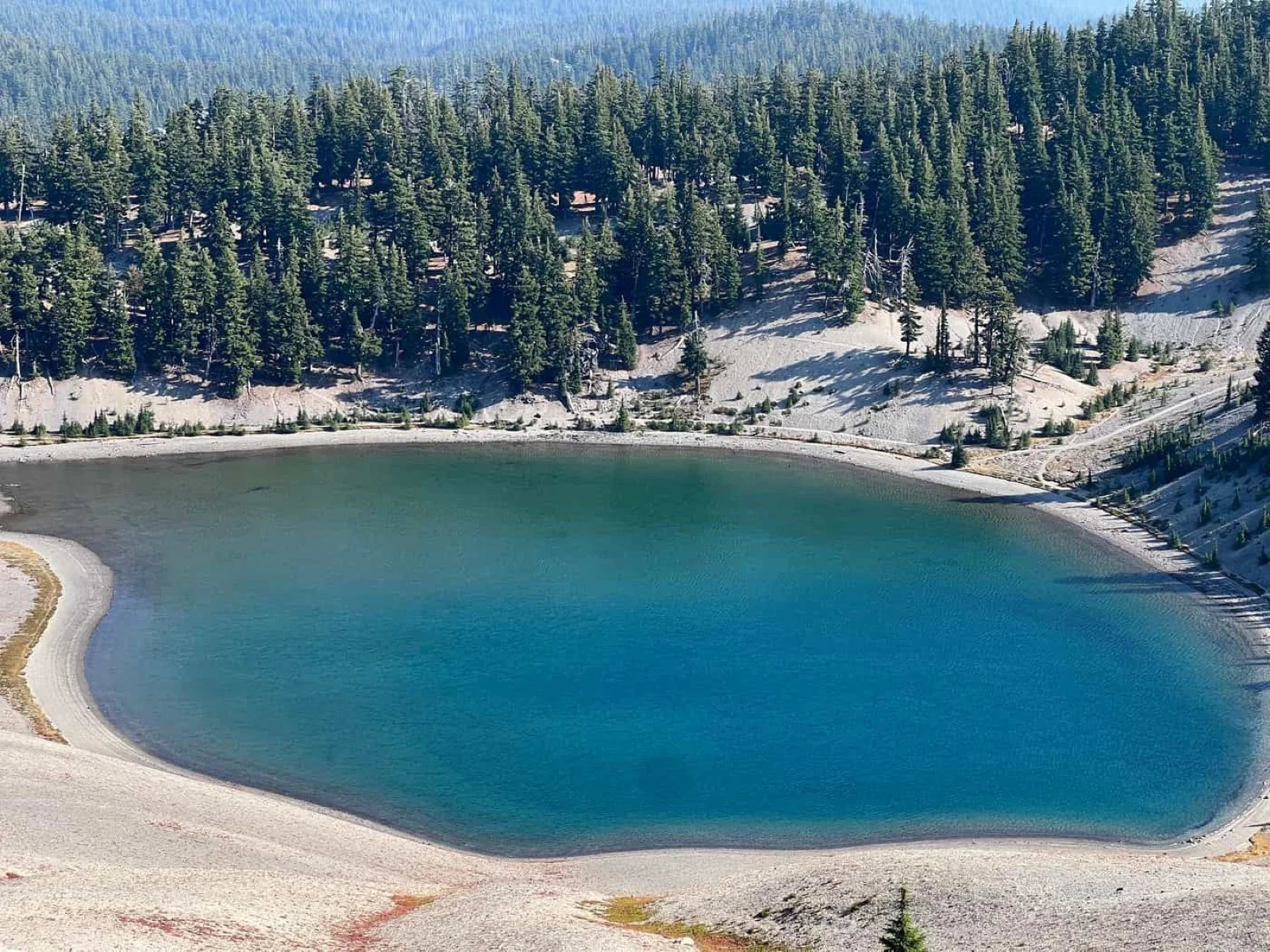 Moraine Lake viewed from the South Sister climbers trail in the Three Sisters Wilderness, Oregon